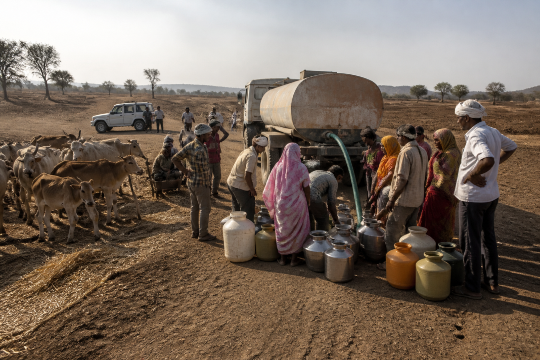 Maharashtra drought declaration brings water tankers and crop-loss assessment to affected rural areas