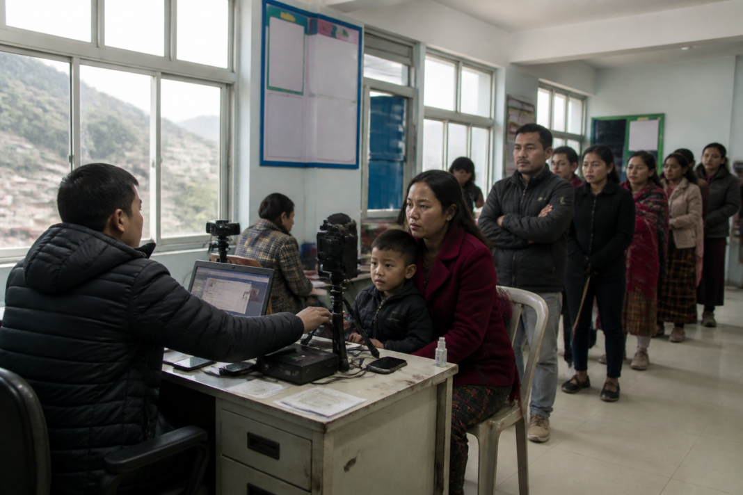 Aadhaar enrolment drive at a Meghalaya public facility