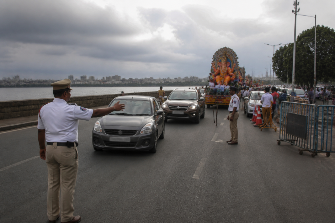 Hyderabad traffic restrictions near Tank Bund during the Ganesh immersion procession