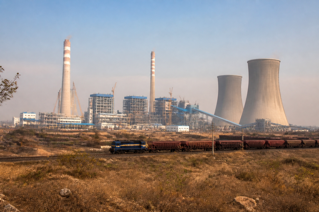 Yadadri Thermal Power Plant in Telangana with coal infrastructure and power-generation units