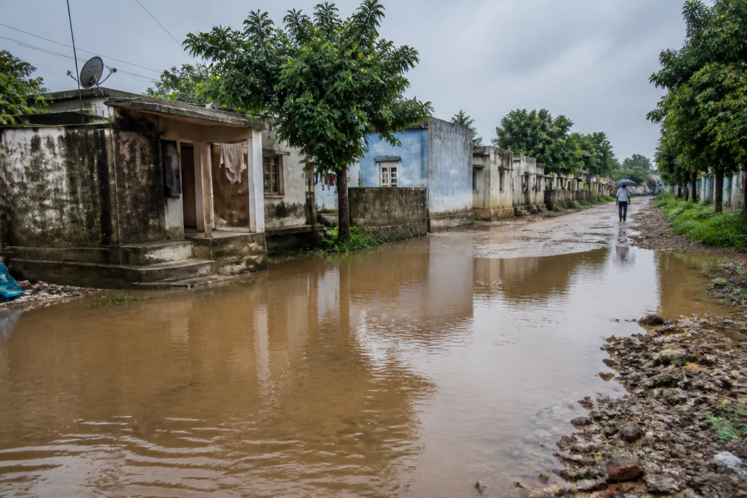 Anakapalli waterlogging around homes in a Jagananna housing colony