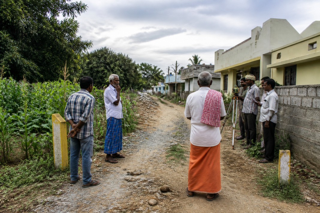 Bilikere cremation ground road affected by reported encroachment in Mysuru district
