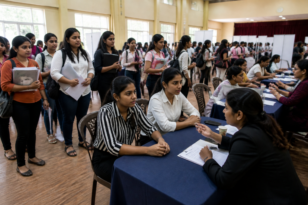 Maharashtra job fair connecting young jobseekers with employers in Mumbai