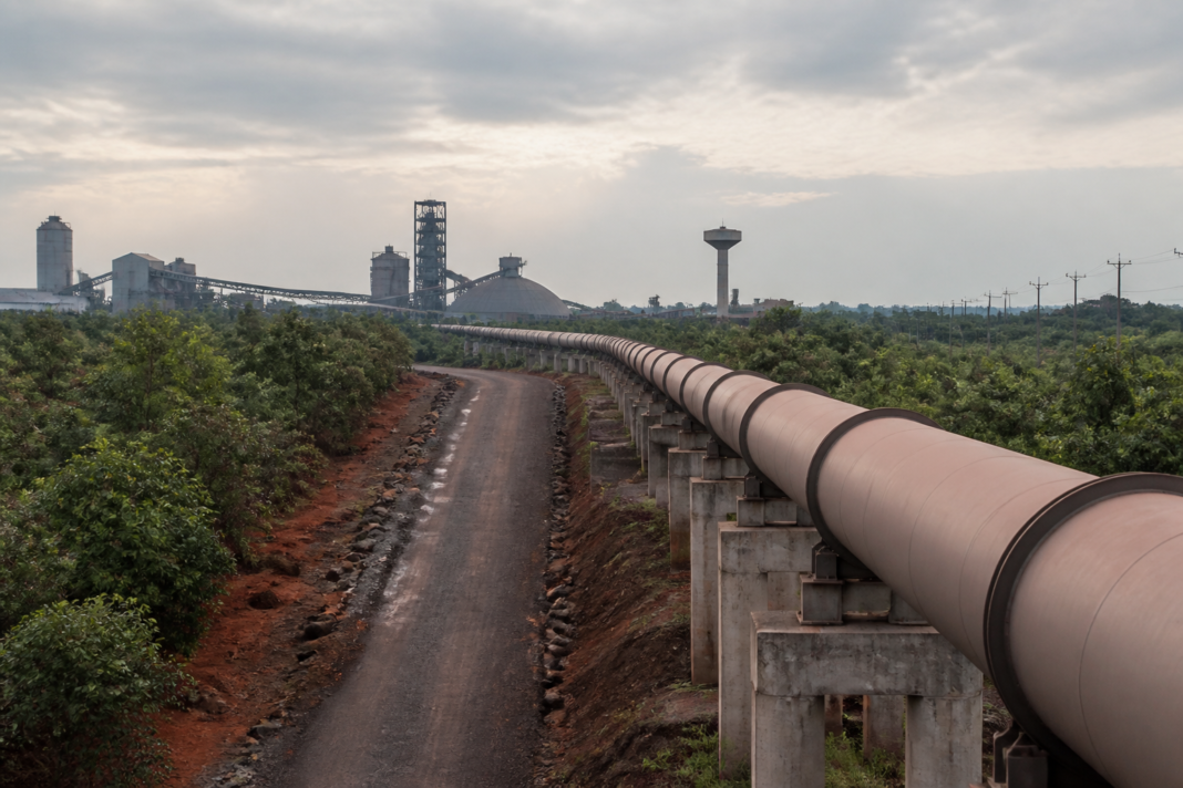 NMDC slurry pipeline project connecting Bastar iron ore mines to Nagarnar steel plant