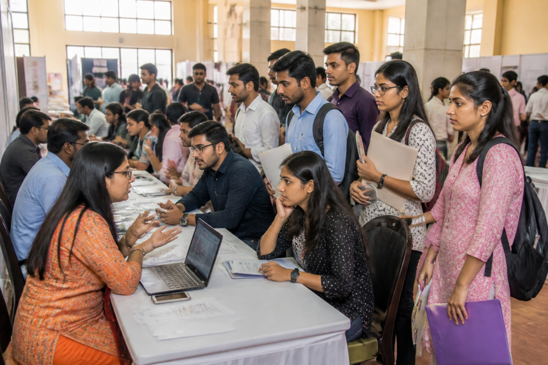 Mumbai job fairs at colleges and skill institutes offering direct recruitment opportunities to young job seekers