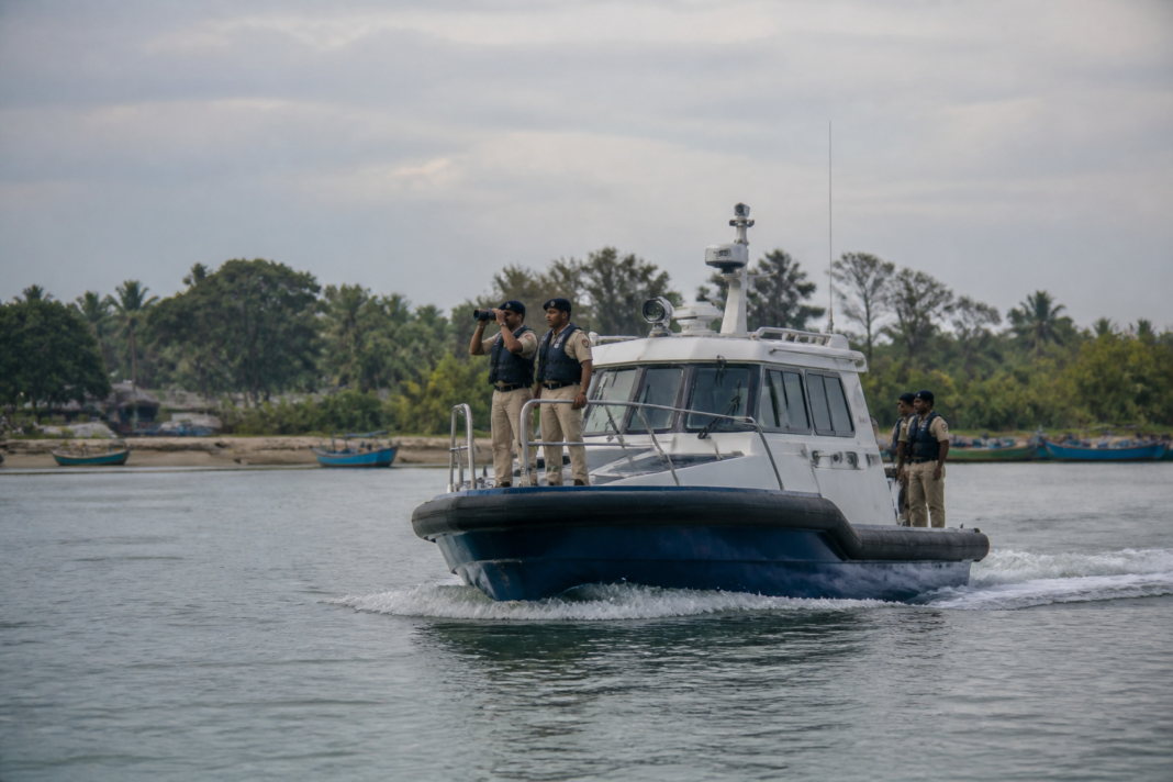 Odisha coastal police patrol boat supporting coastal surveillance near Balasore