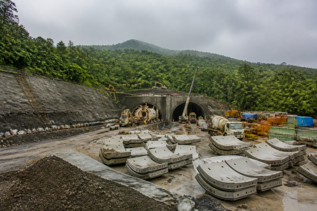 Goregaon-Mulund Link Road tunnel construction area near Film City in Mumbai