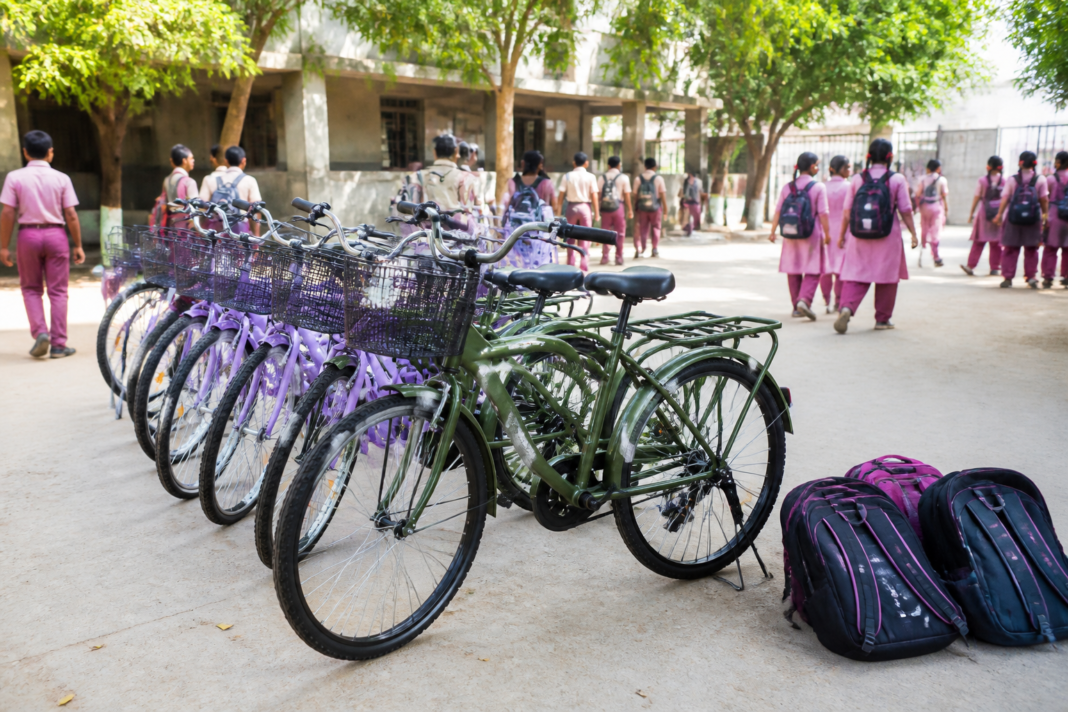 Tamil Nadu free bicycle scheme bicycles prepared for school students