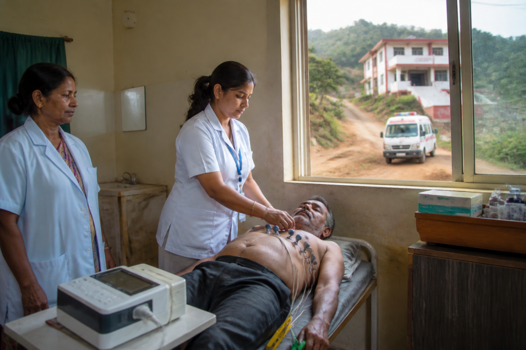 Maharashtra STEMI project ECG screening at a rural health facility