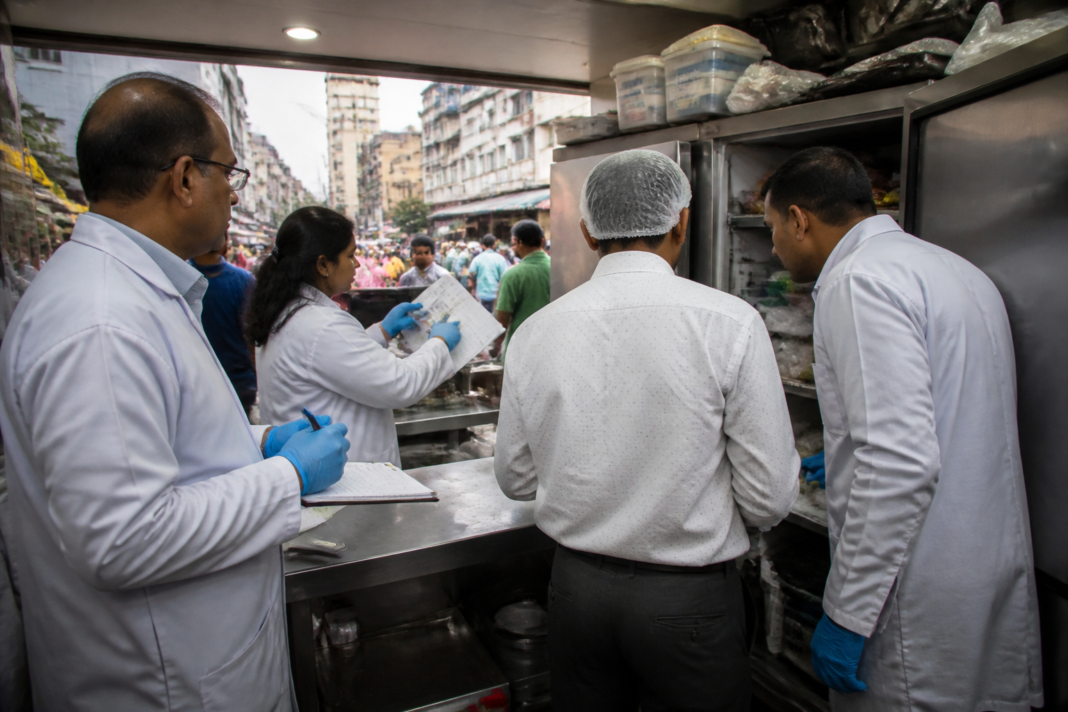 Maharashtra FDA crackdown at a Mumbai food outlet during a hygiene inspection