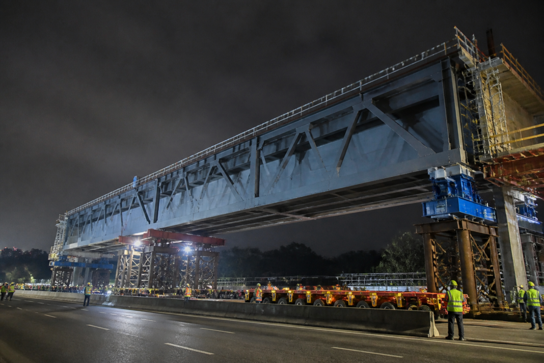 Mumbai-Ahmedabad Bullet Train steel bridge launched over NH-3 in Thane