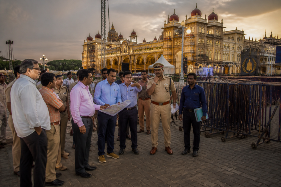 Mysuru Dasara preparations with officials organising festival events in Mysuru