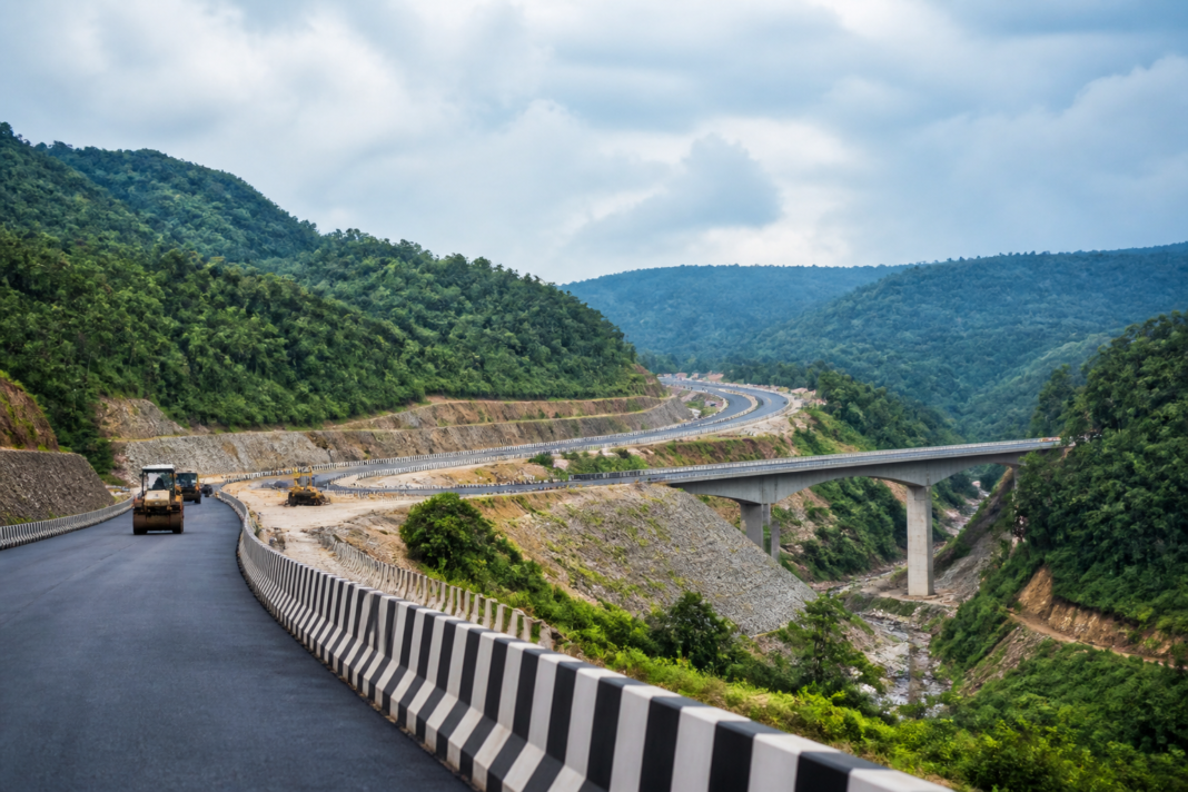 North East highway corridor connecting mountainous roads near Shillong and Assam