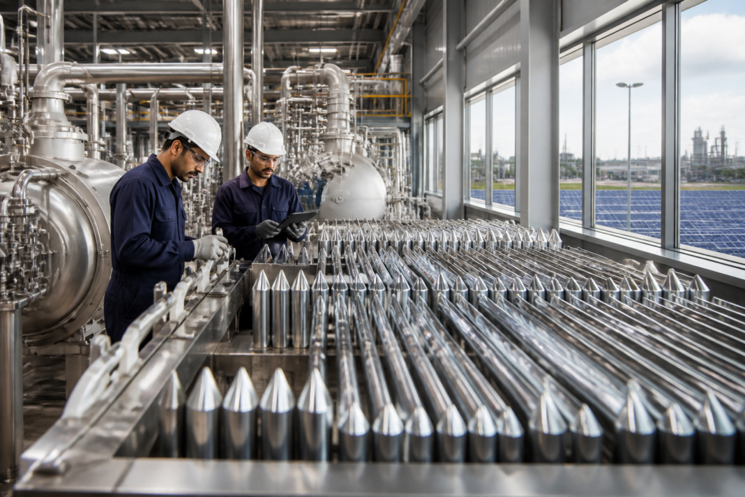 Polysilicon manufacturing and solar panel production facilities in India
