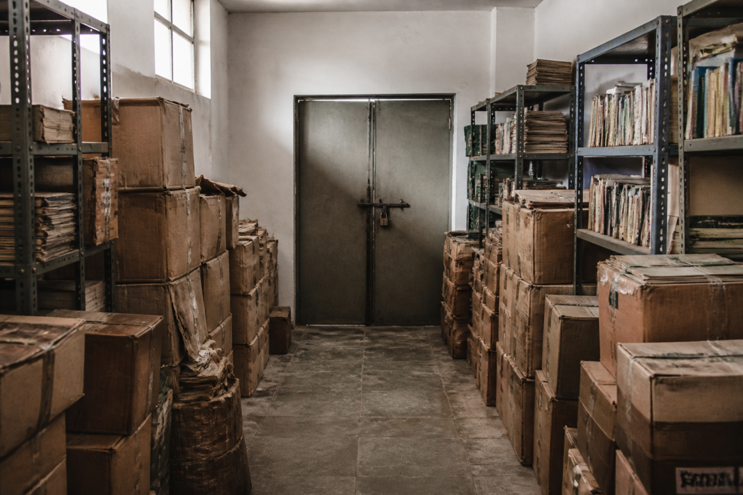 Tulsi Sadan Library books stored in cartons after Delhi Metro-related relocation in Delhi