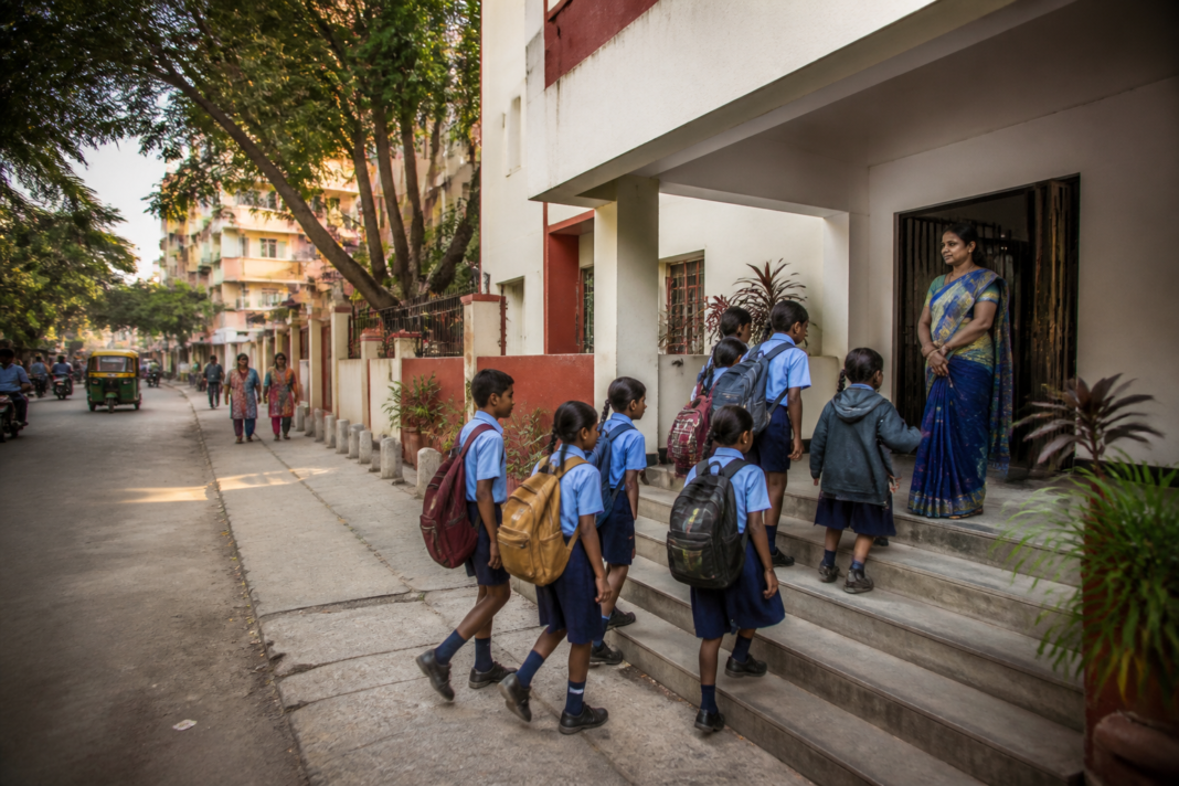 Karnataka government schools and students in a Bengaluru neighbourhood