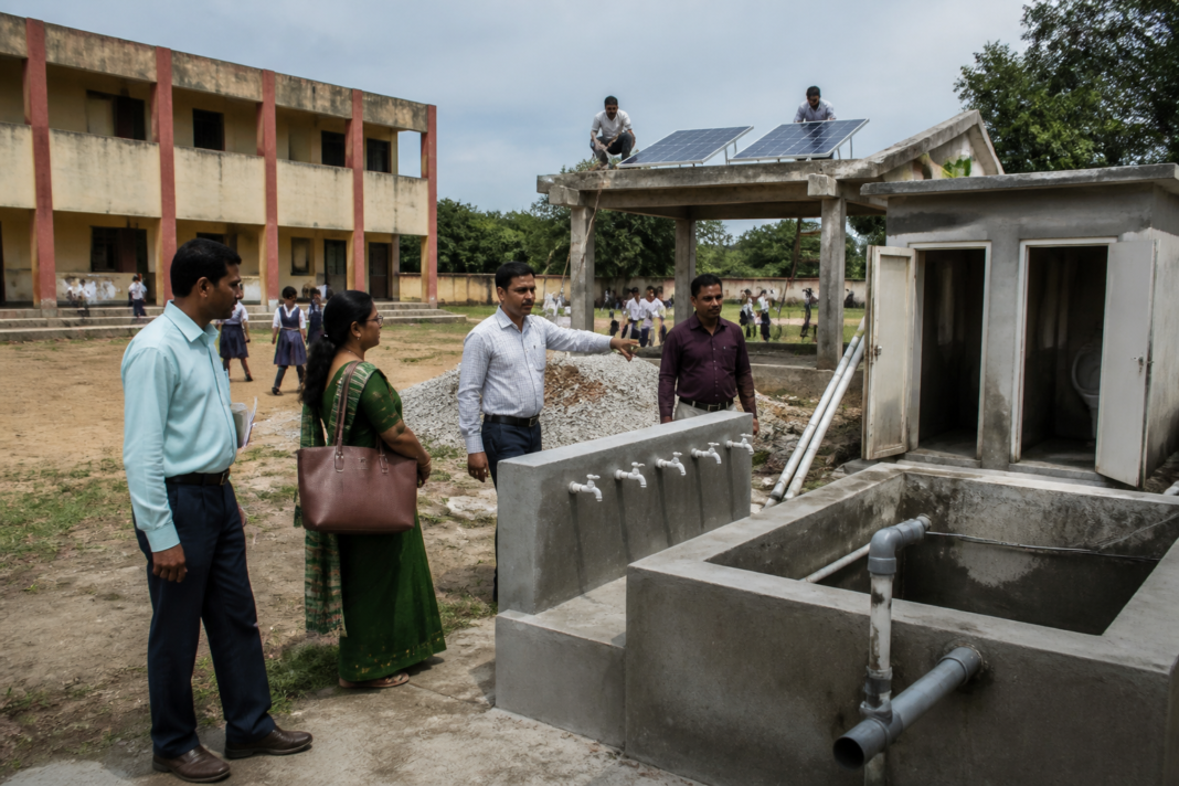 West Bengal schools infrastructure gap involving water, solar panels and sanitation facilities