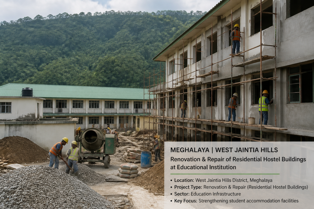 Construction and renovation works at DIET Thadlaskein educational institute buildings in Meghalaya