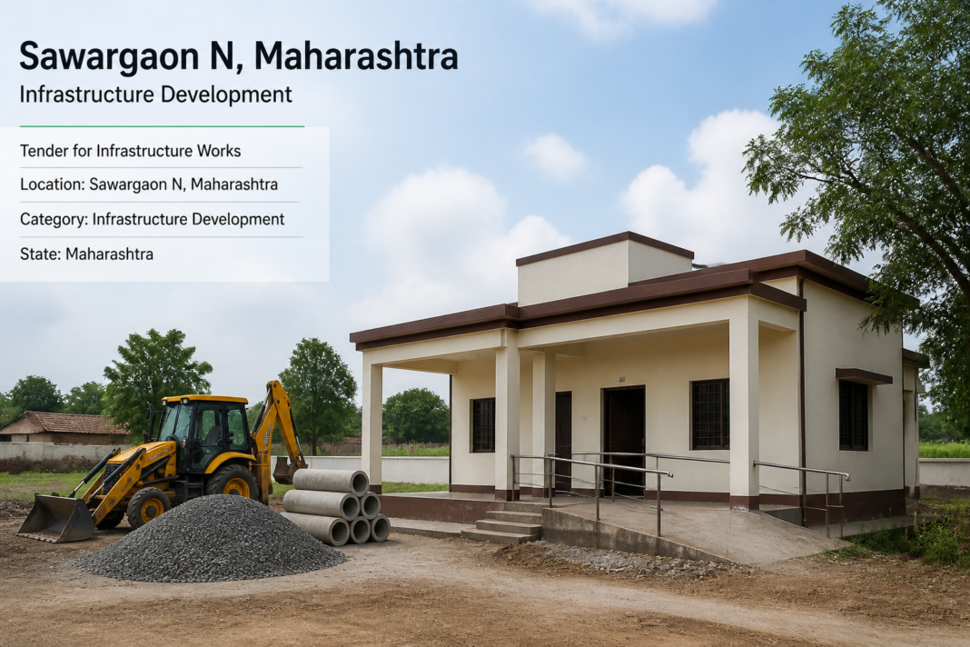 Government infrastructure building and equipment in Sawargaon N, Maharashtra under local development project