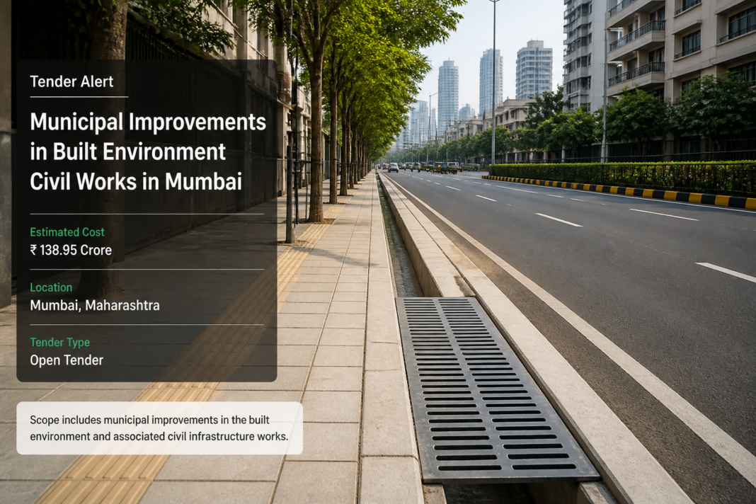 Urban pathways and drainage system infrastructure improvement in Mumbai municipal area
