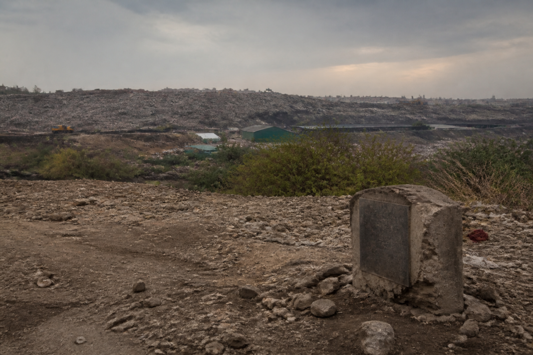 Bhalswa bamboo park site in Delhi covered with inert waste after plantation failure