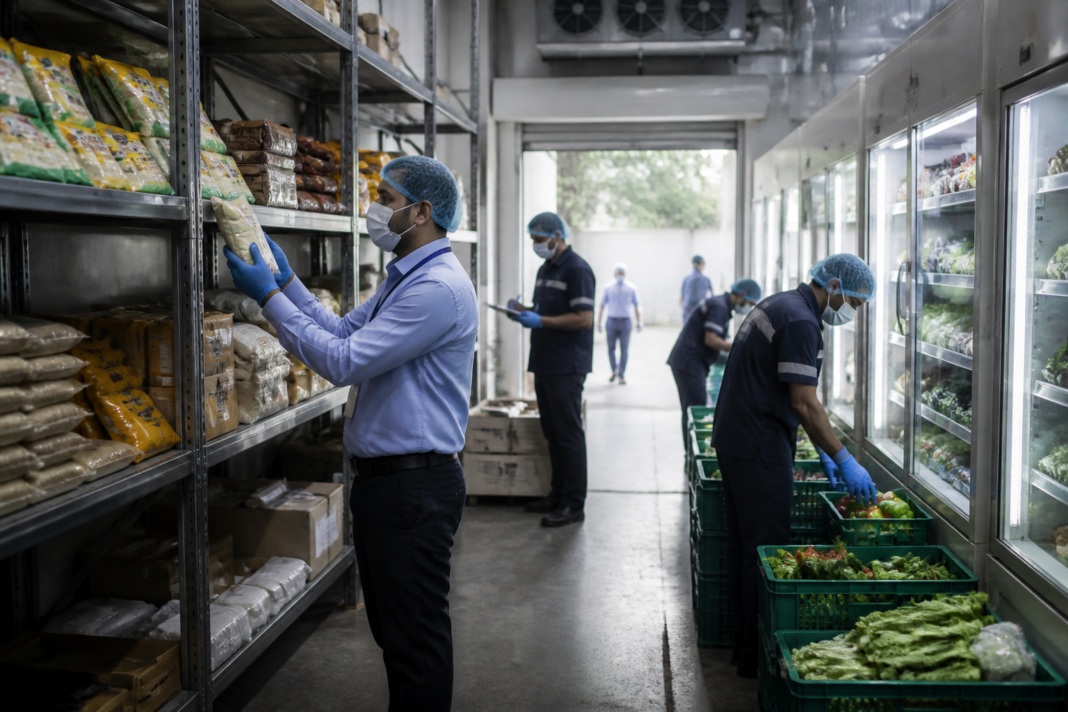 Hyderabad dark stores inspected for food-safety violations in an urban grocery fulfilment facility