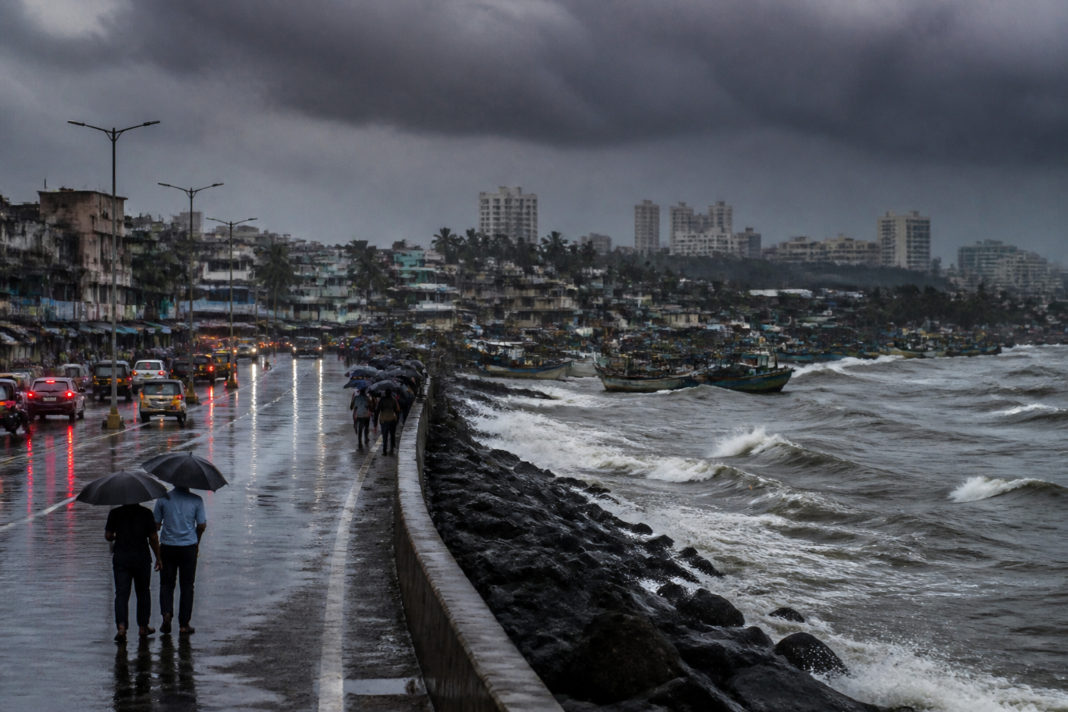 El Niño India climate risk over a coastal city during intense monsoon weather