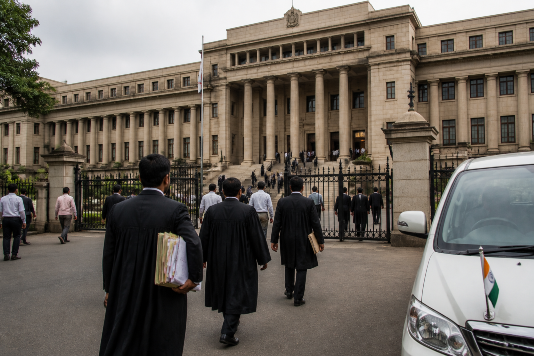 Karnataka High Court hearing on the delayed Tumakuru development report