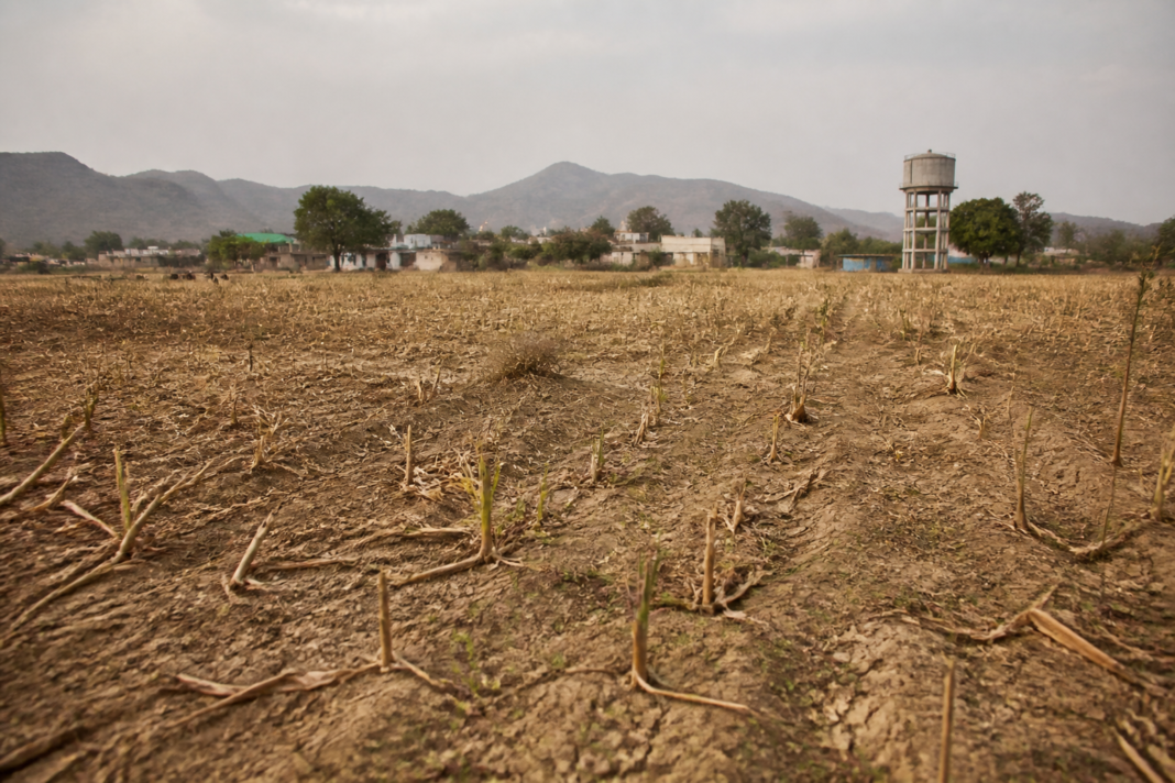 Maharashtra monsoon rainfall deficit affecting a dry agricultural landscape