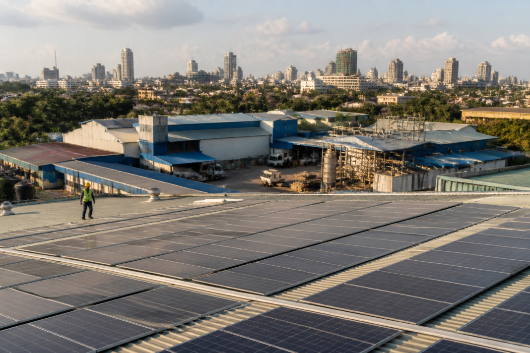 Orb Energy East Africa rooftop solar panels serving a commercial facility