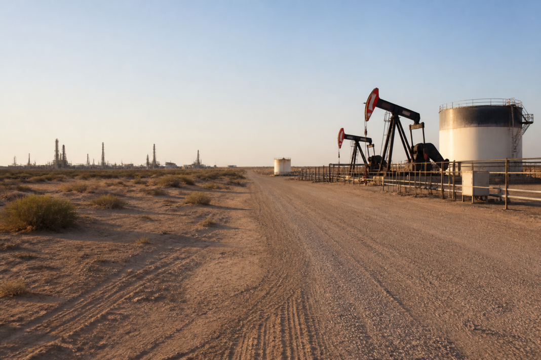 Rajasthan oil output operations at the Mangla oil field near Barmer