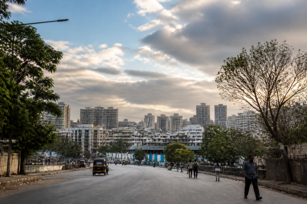 Pune skyline under partly cloudy skies during the expected monsoon withdrawal