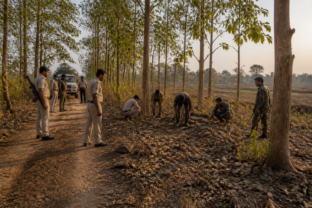 Khargone cannabis cultivation case involving forest land and a police investigation in Madhya Pradesh
