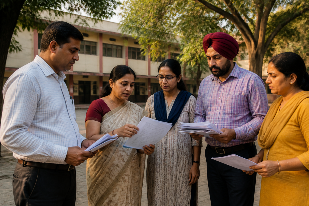 Chandigarh school teachers arrears linked to a government school pay dispute