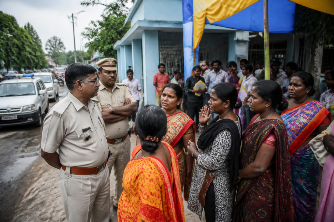 Annapurna Yojana protests outside a government service camp in West Bengal