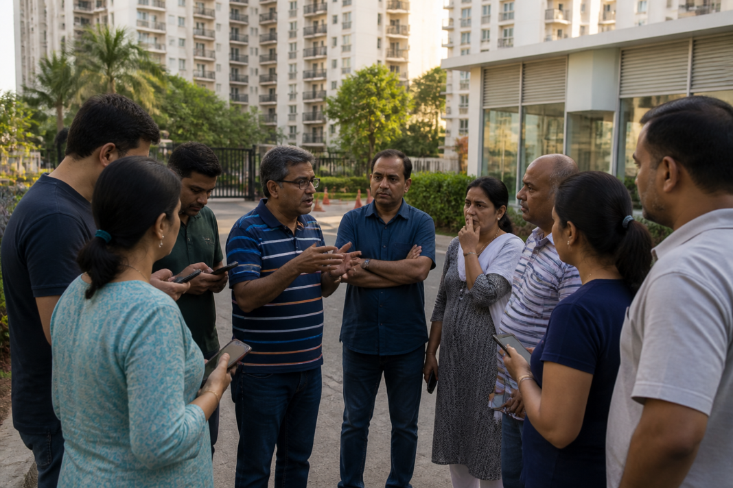 UPI charges on apartment maintenance discussed at a Chennai gated community