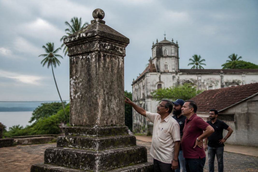 Old Goa heritage pillar linked to the Haat Katro Khamb naming dispute