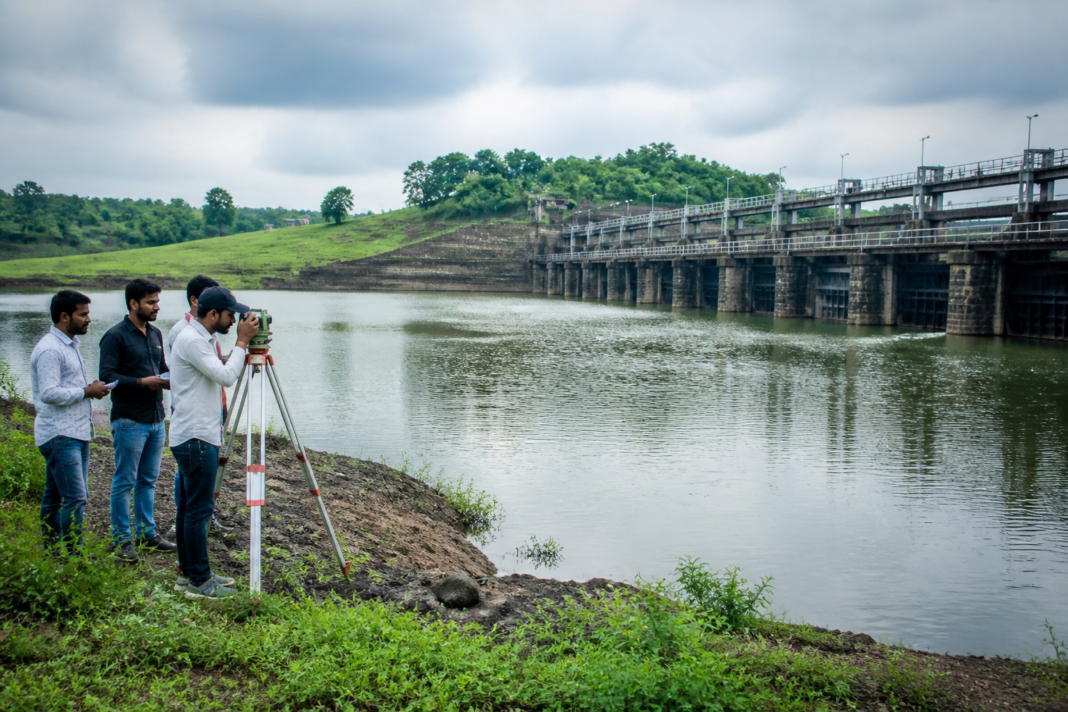 Kerwa Dam reservoir in Bhopal during the demarcation process ordered by the NGT