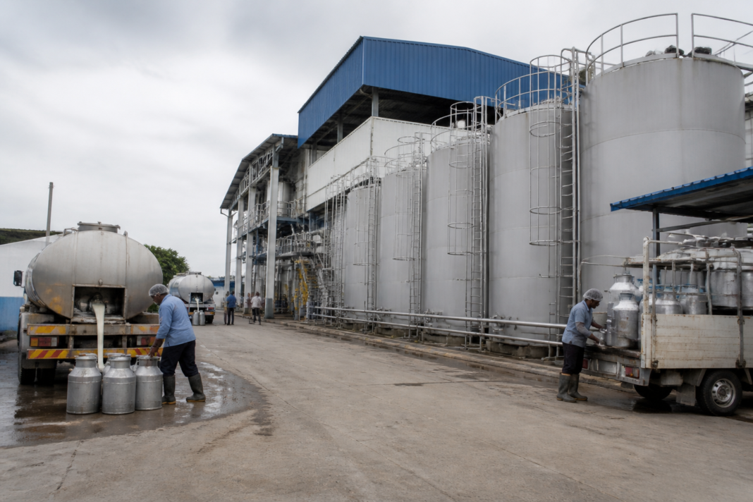 Manmul dairy in Mandya linked to the milk powder adulteration case and CBI probe demand.