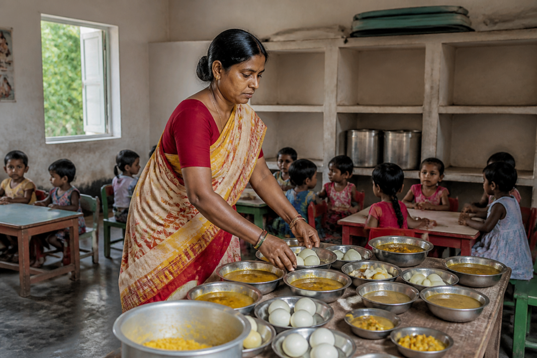 Shyampur ICDS rice shortage affecting meals at an anganwadi centre in Howrah