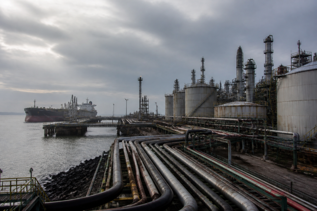India crude oil imports handled at a coastal refinery and oil terminal