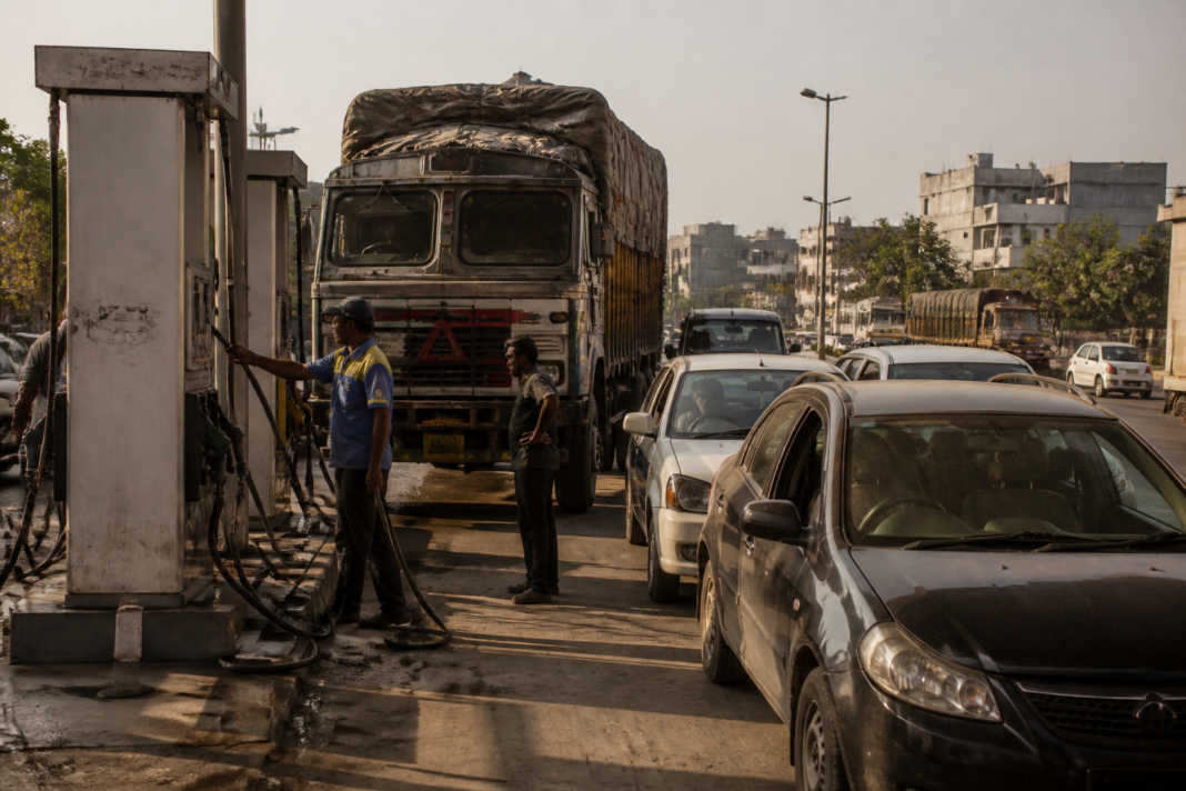 Bulk diesel price surge creating pressure at an Indian fuel station