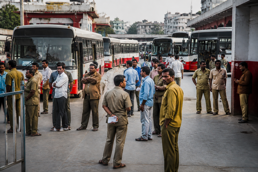 Telangana RTC union poll involving buses and transport workers in Hyderabad