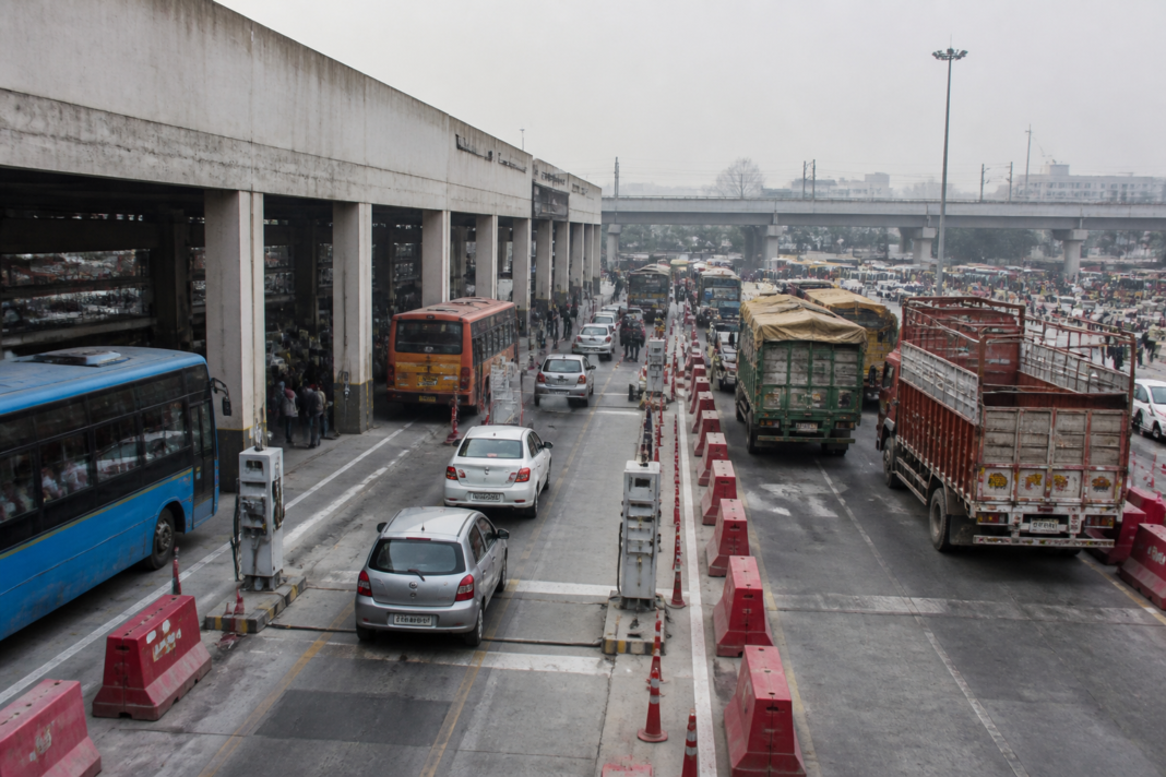 Planned Delhi PUC centres at an interstate bus terminal for vehicle pollution testing