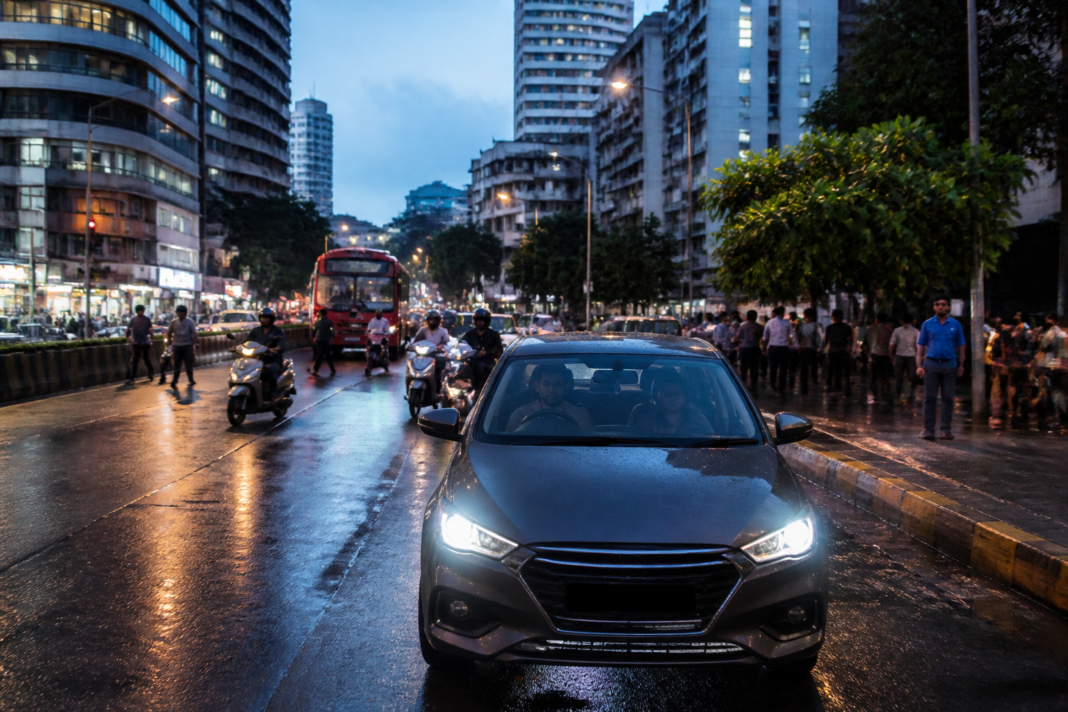 Connected car data being generated by an urban vehicle in Mumbai