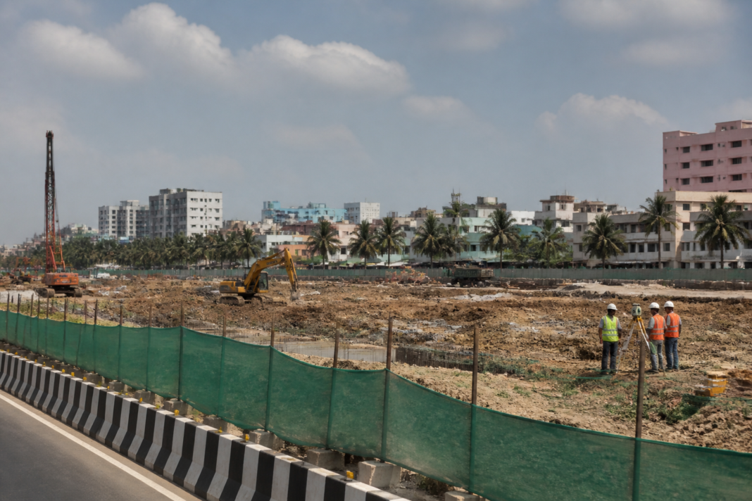 Pattinapakkam Secretariat project site in Chennai linked to the Madras High Court ruling