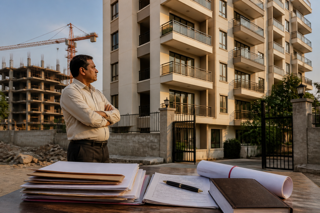 Delhi ITAT property tax ruling involving flats received under a joint development agreement