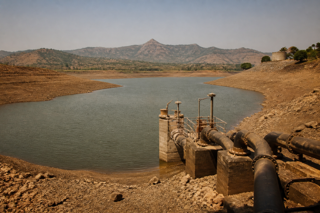 Maharashtra water cut measures at a reservoir supplying cities and rural areas