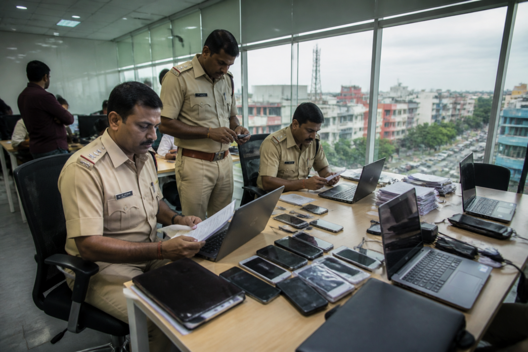 Bengaluru gift coupon fraud investigation by the CCB at a Hennur Main Road premises