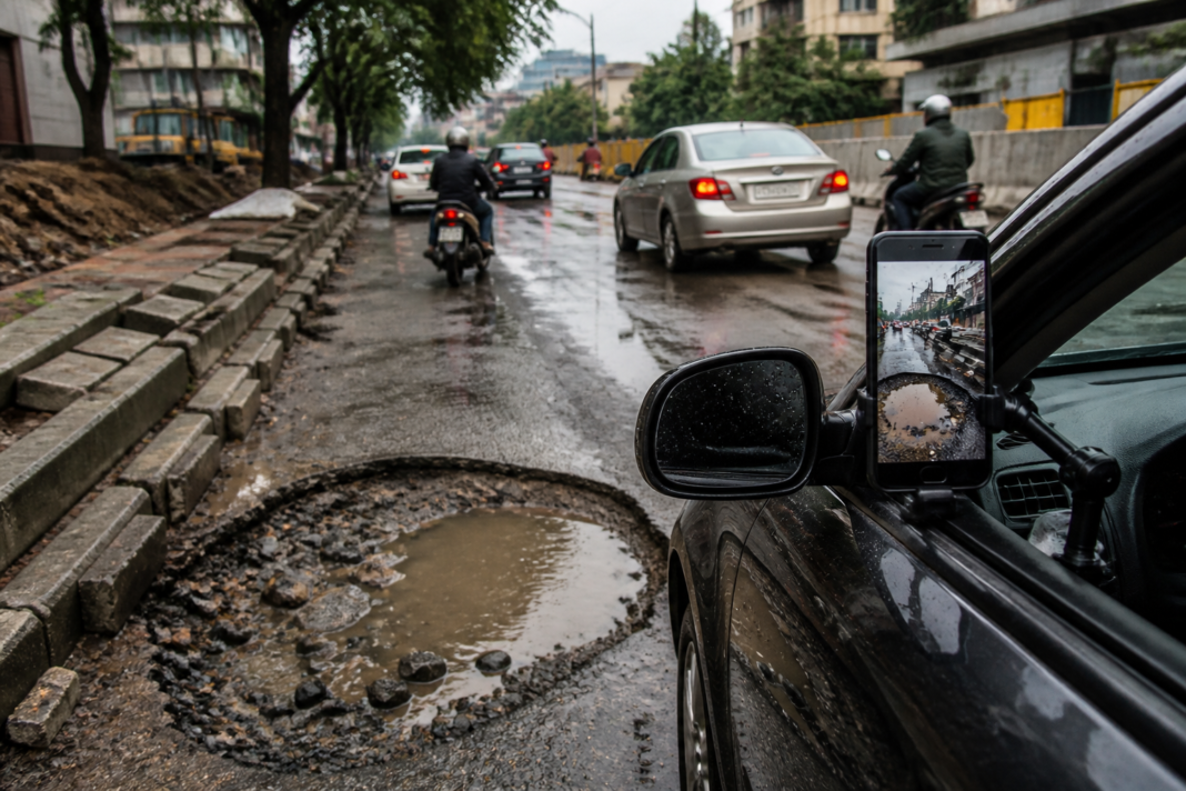 Bengaluru pothole app mapping damaged roads and civic complaints